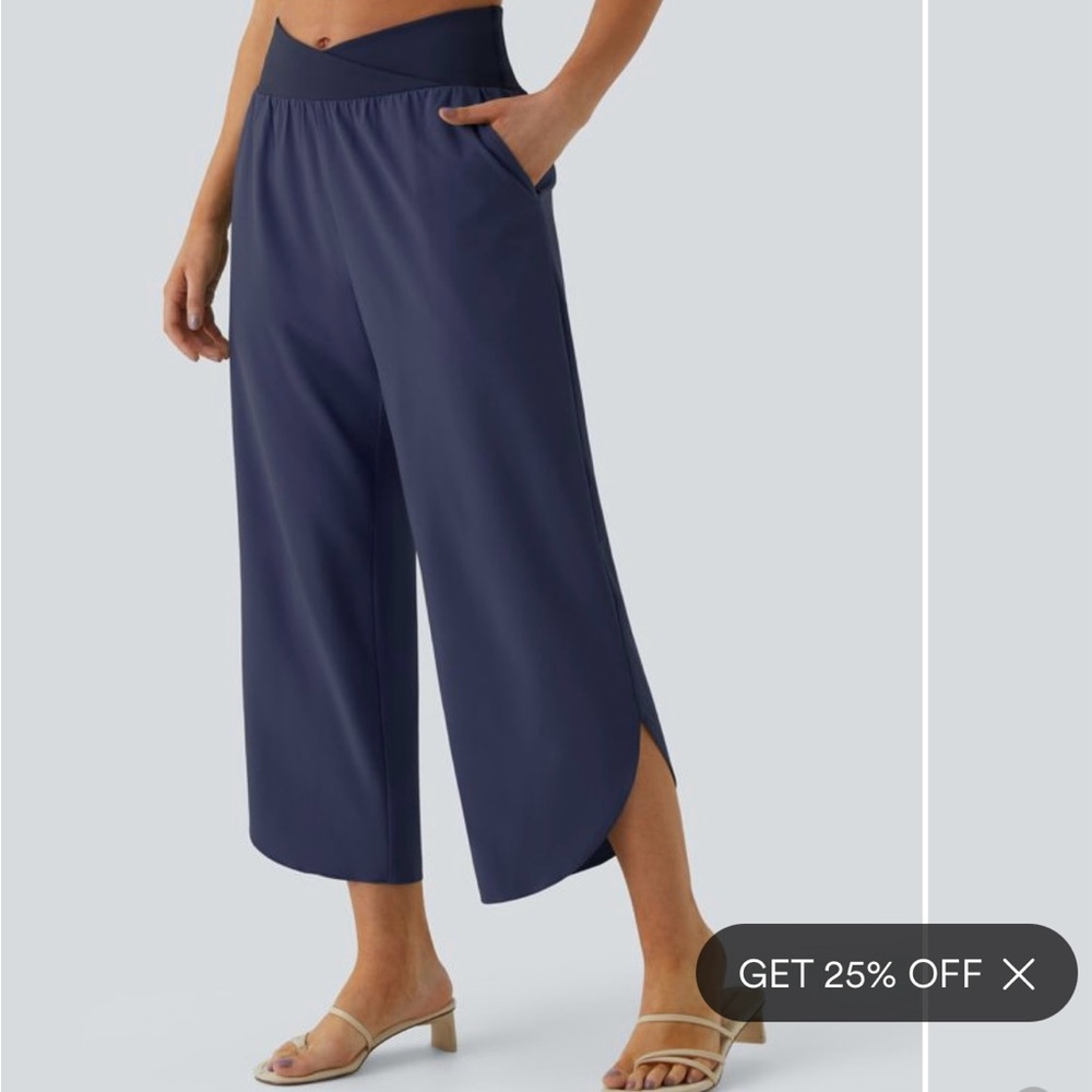 Halara Navy Wide-Leg Pants